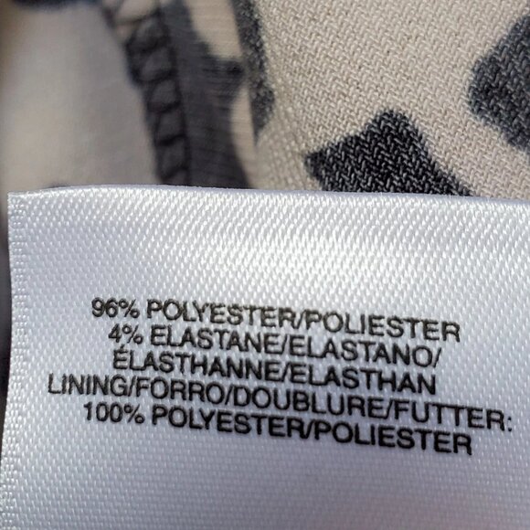 Kasper Black Tan Animal Print Drape Neck Stretchy Sleeveless Classic Dress Sz 4 - Picture 14 of 14